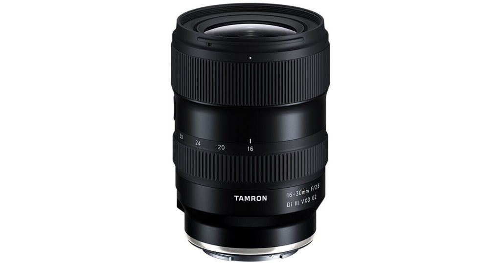 Tamron 16-30mm F/2.8 Di III VXD G2 ultra-wide zoom lens for Sony and Nikon mirrorless cameras, featured in July 2025 camera releases for landscape and astrophotography enthusiasts