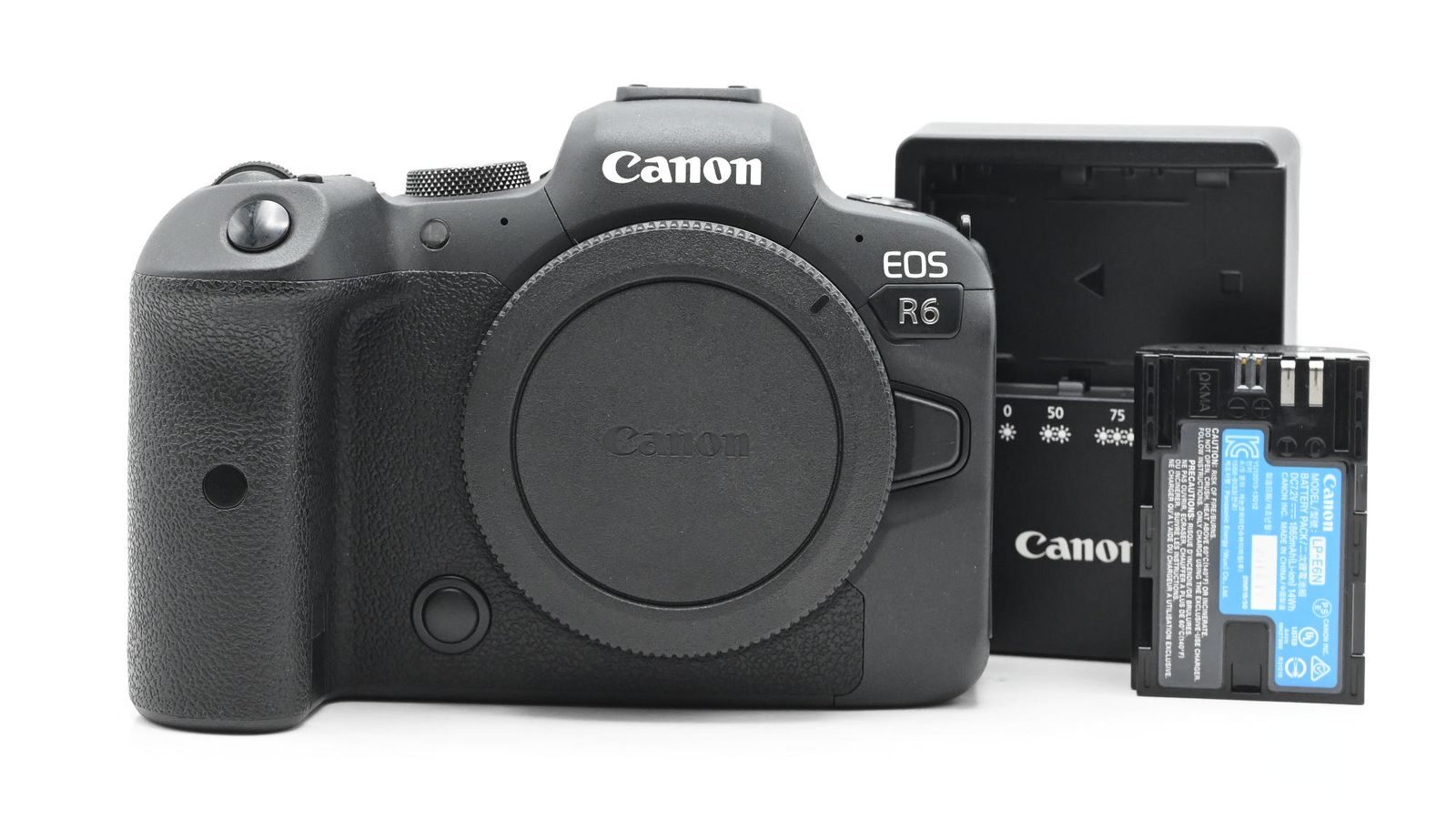 Used Canon EOS R6 mirrorless camera body with battery and charger — best used mirrorless camera under $1000 in 2026 for action and low-light photography