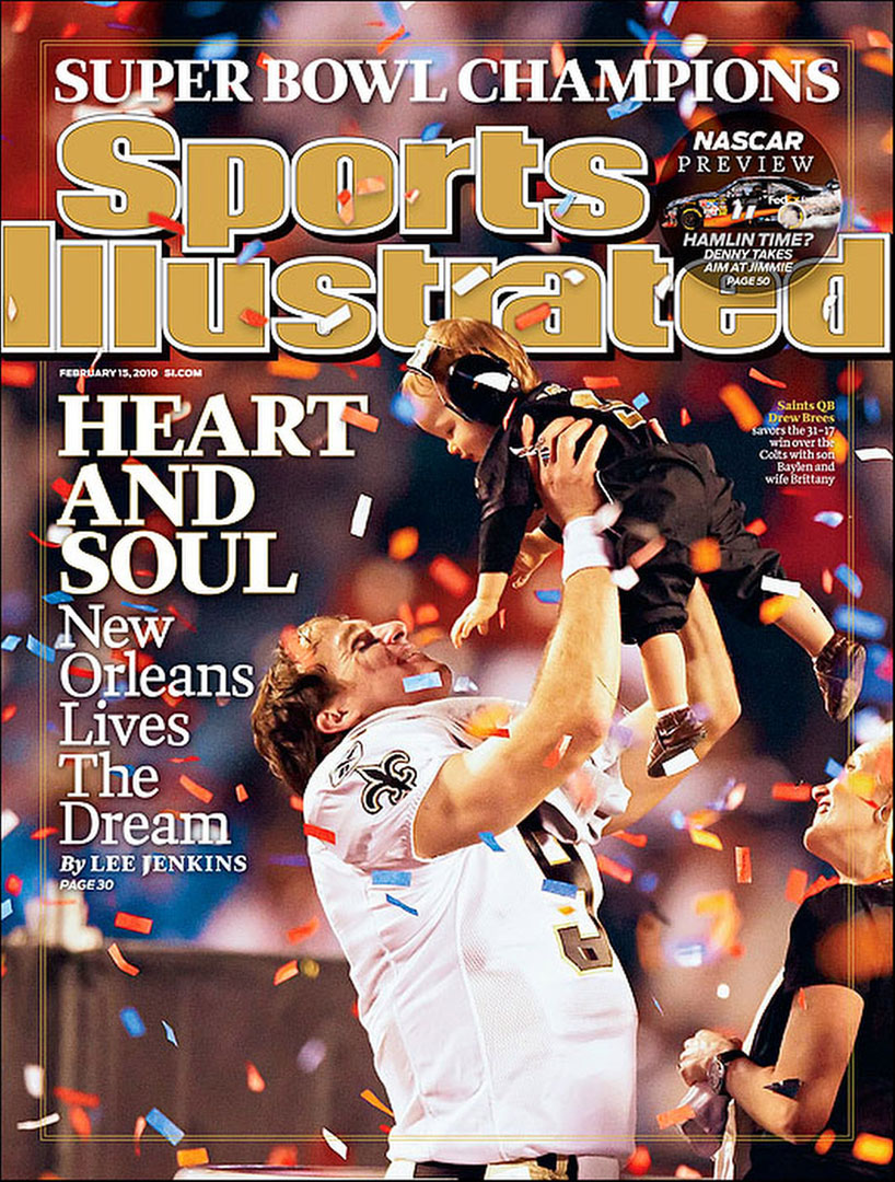 Sports Illustrated Super Bowl XLIV cover photographed by David Bergman